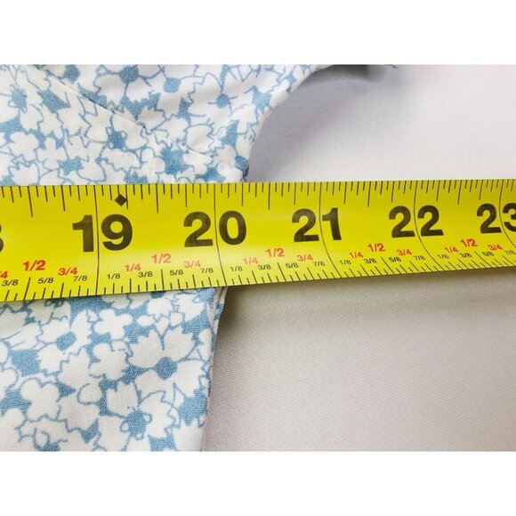 J. Crew Slim Stretch Untucked Size Small Men White Blue Floral Button Down Shirt - Picture 2 of 11